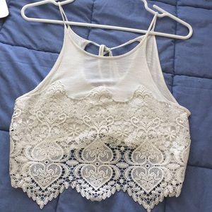 lace bottom tank top